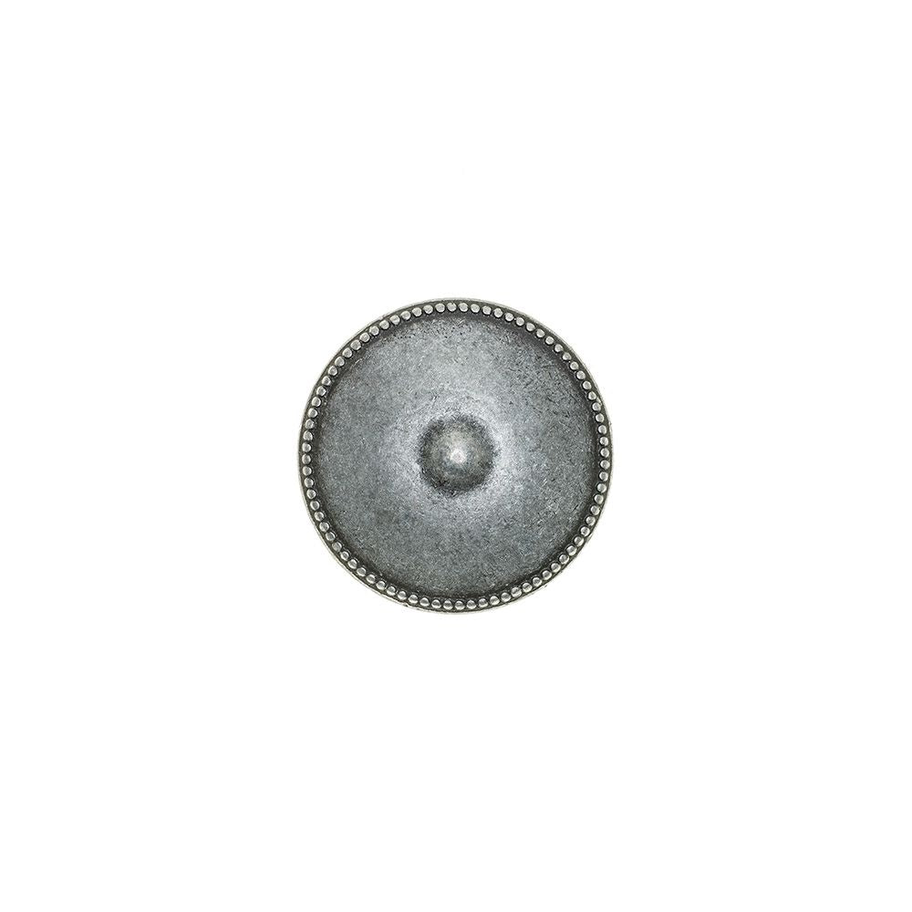 Pomo para mueble mod. 3121 de zamak con acabado plata vieja ø30 mm, blister 4 uds