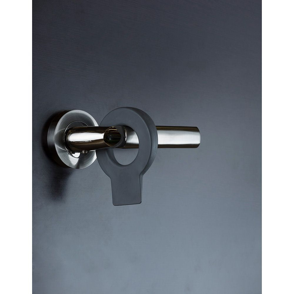 Retenedor de cuña para puerta colgable lock mod. 660 de plástico antracita. rei