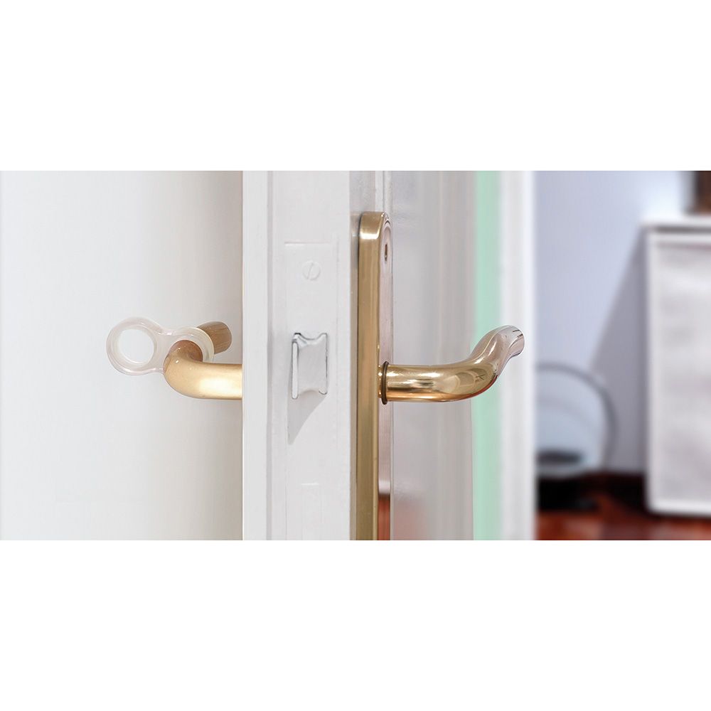 Tope para manilla de puerta, de plástico flexible con acabado transparente, 2 uds, blister