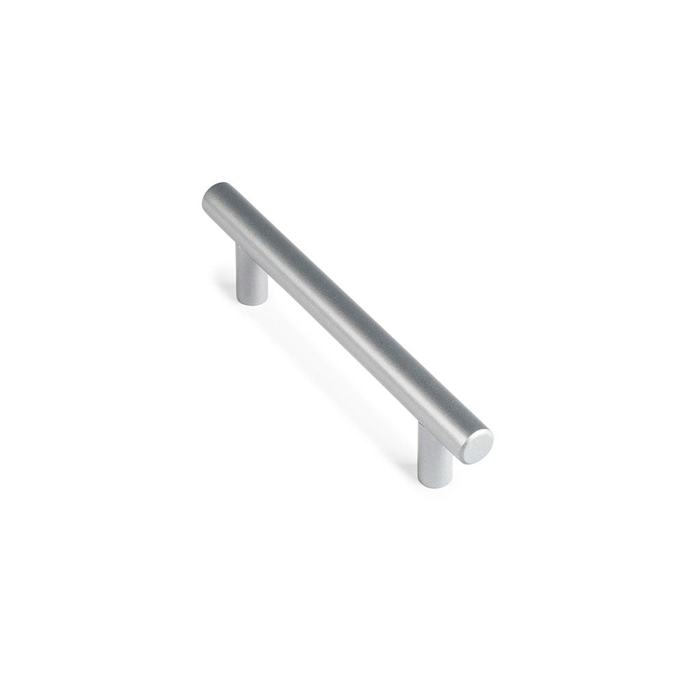 Tirador de mueble tipo asa mod. 891h de acero inoxidable con acabado aluminio, 96 mm, blister 4 uds