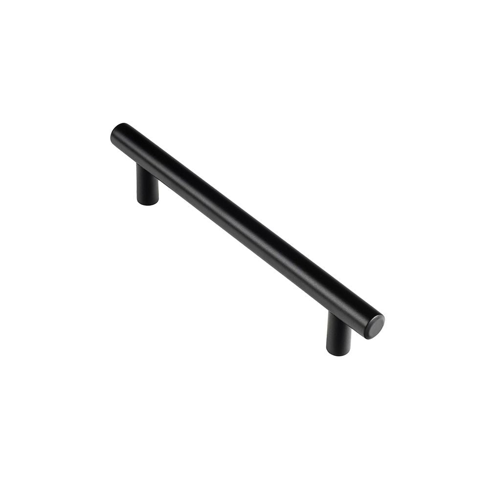Tirador de mueble tipo asa mod. 891h de acero inoxidable con acabado negro mate, 128 mm, blister 4 uds