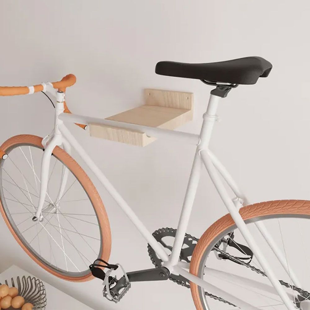 Soporte fijo bicicleta de haya lacado mate