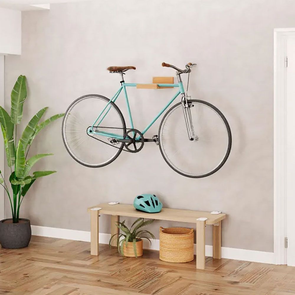 Soporte fijo bicicleta de haya lacado mate