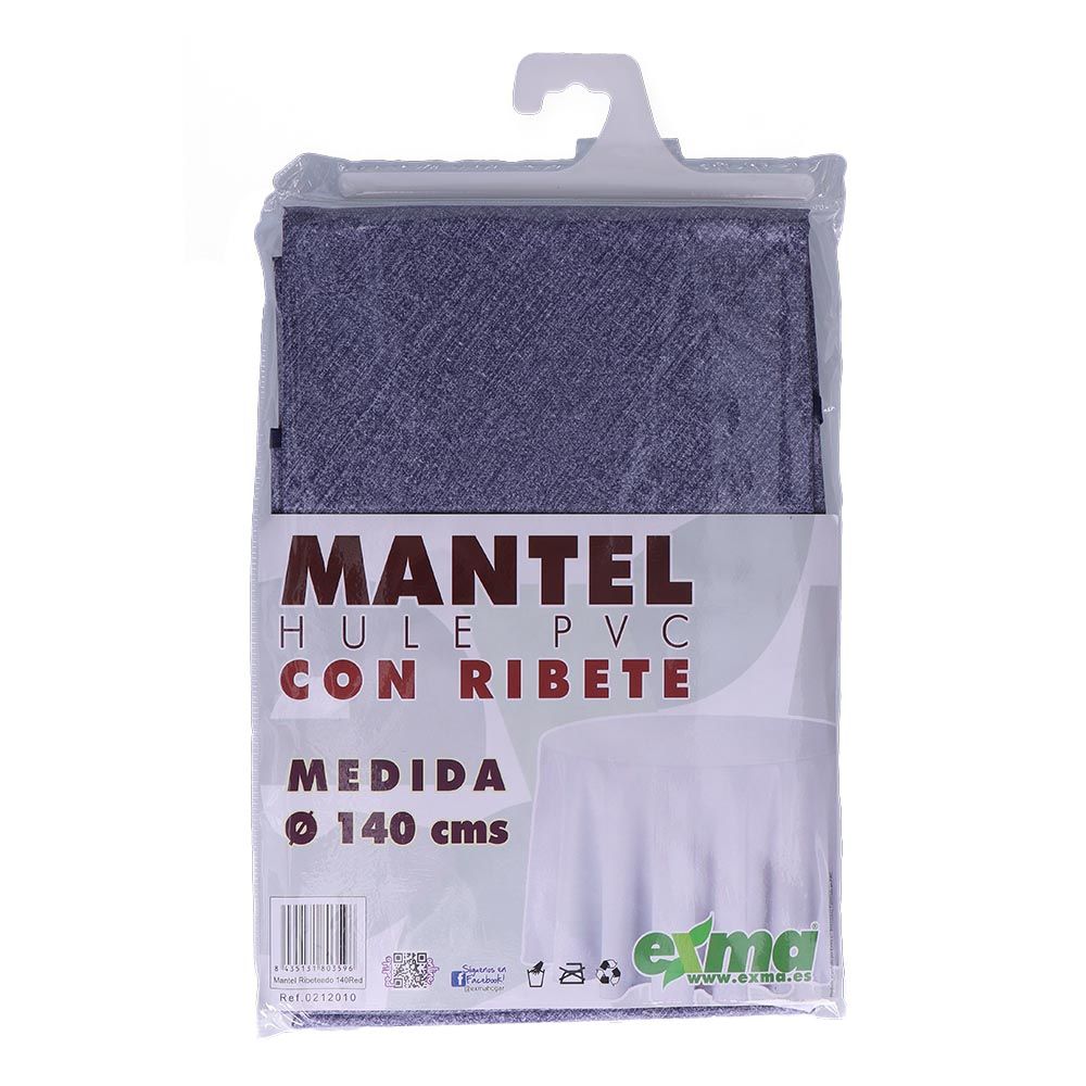 Mantel de hule ribeteado redondo modelos variados ø140 cm