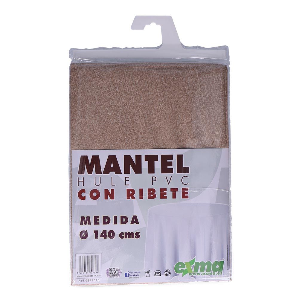 Mantel de hule ribeteado redondo modelos variados ø140 cm