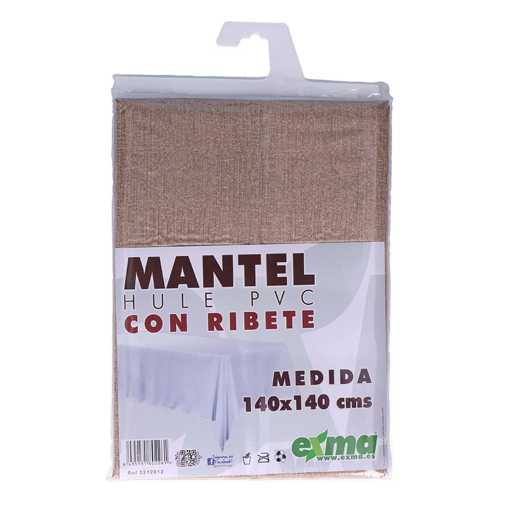 Mantel de hule ribeteado cuadrado modelos variados 140 x 140 cm