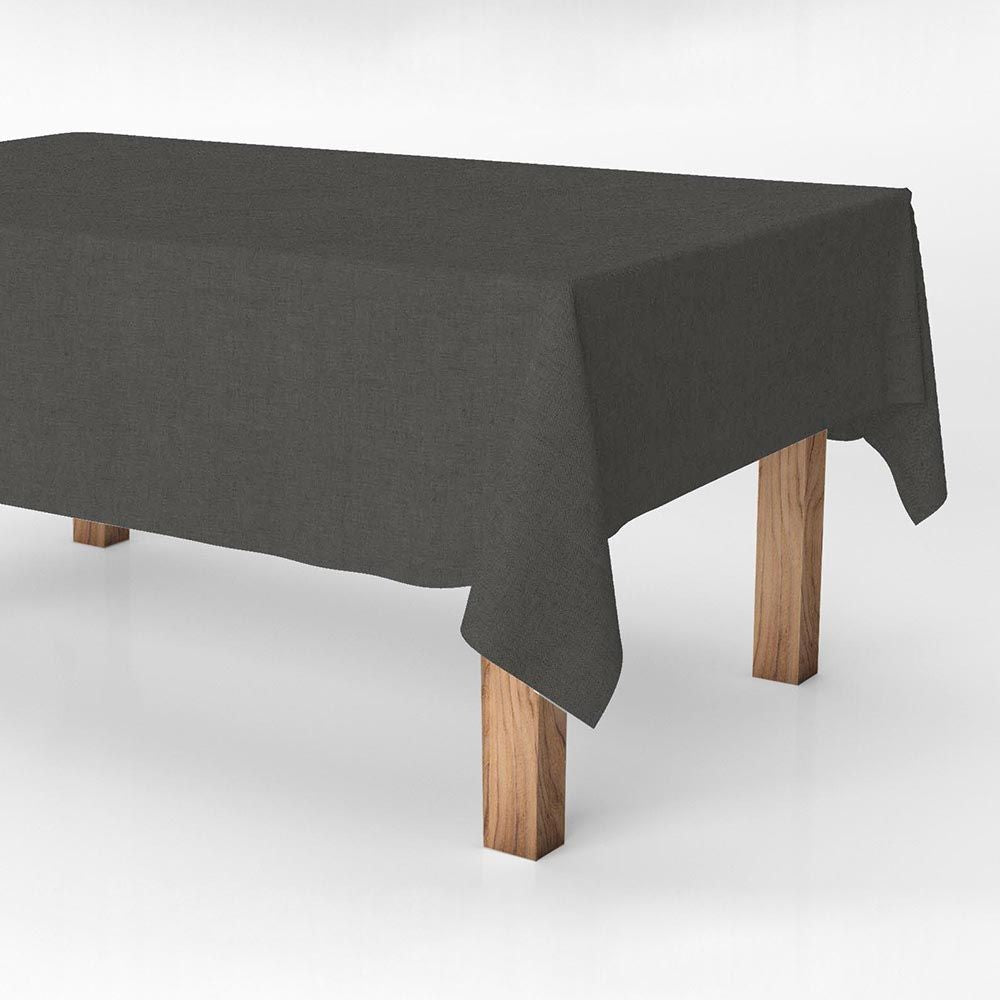 Rollo mantel antimanchas gris oscuro 1,40 x 25 m