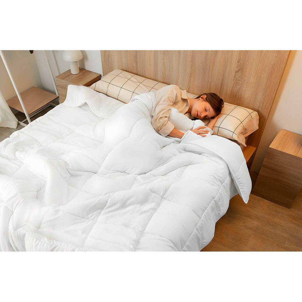 Edredón relleno nórdico nalui warmy e200 blanco 155 x 220 cm