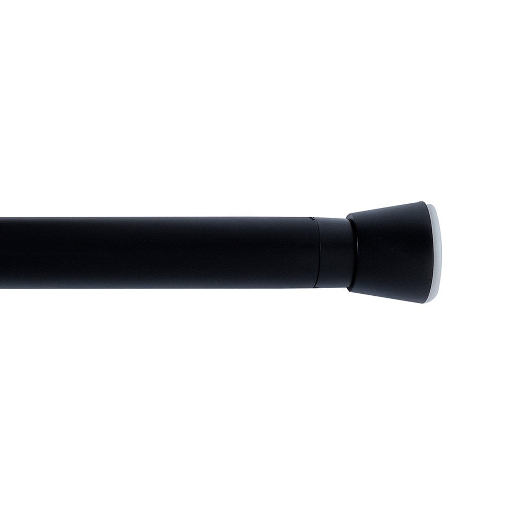 Barra extensible multiuso a presión sin taladro, negra, ø2,8 - 2,5 x 120 - 210 cm