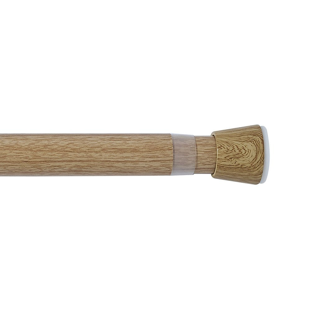 Barra extensible multiuso a presión sin taladro, madera, ø2,8 - 2,5 x 120 - 210 cm