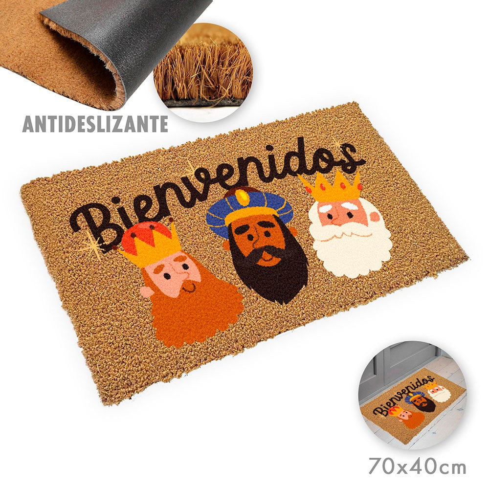 Felpudo bienvenidos reyes magos 70 x 40 cm