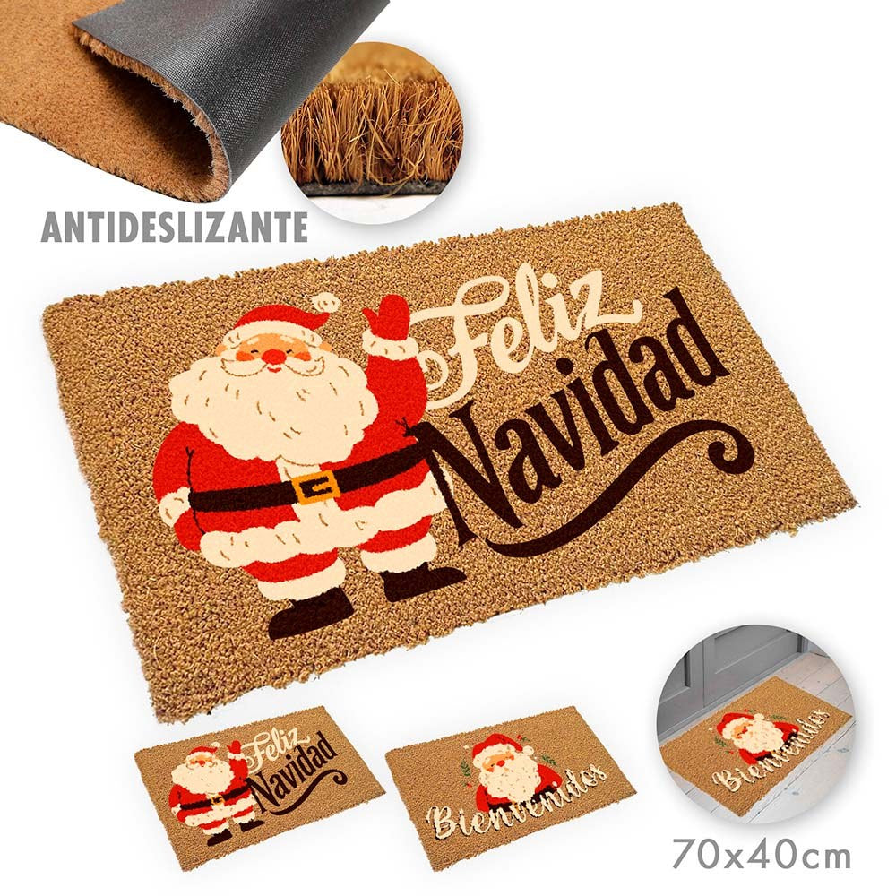 Felpudo papa noel modelos variados 70 x 40 cm