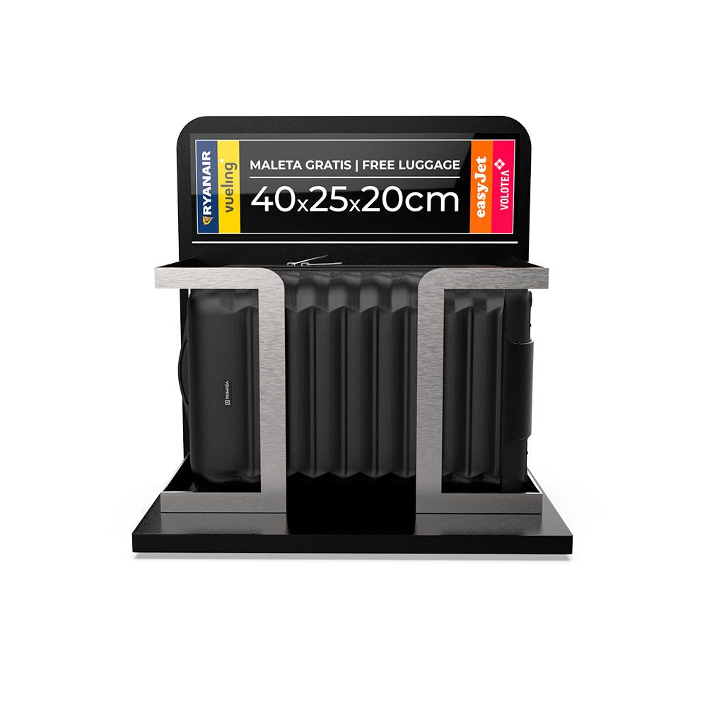 Maleta de cabina upfly underseat xxs negro 25 x 20 x 40 cm