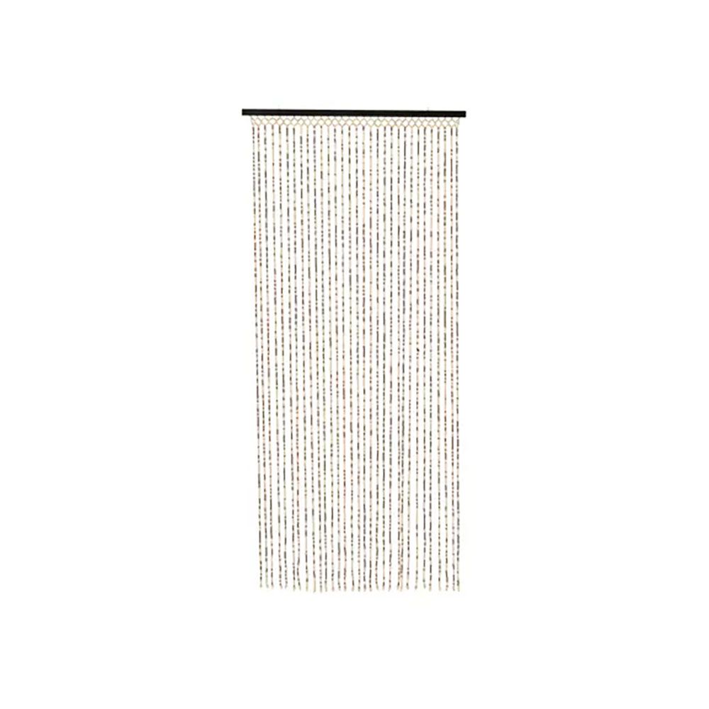 Cortina para puerta de bambú color marrón 90 x 200 cm