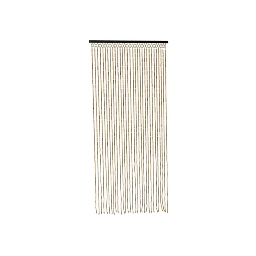 Cortina para puerta de bambú color natural 90 x 200 cm