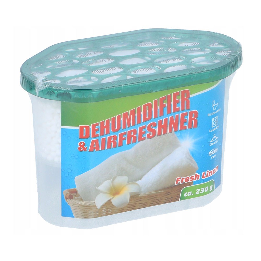 Deshumidificador 2 en 1 con ambientador, 230 g, aromas surtidos, 15 x 8,5 x 10,5 cm