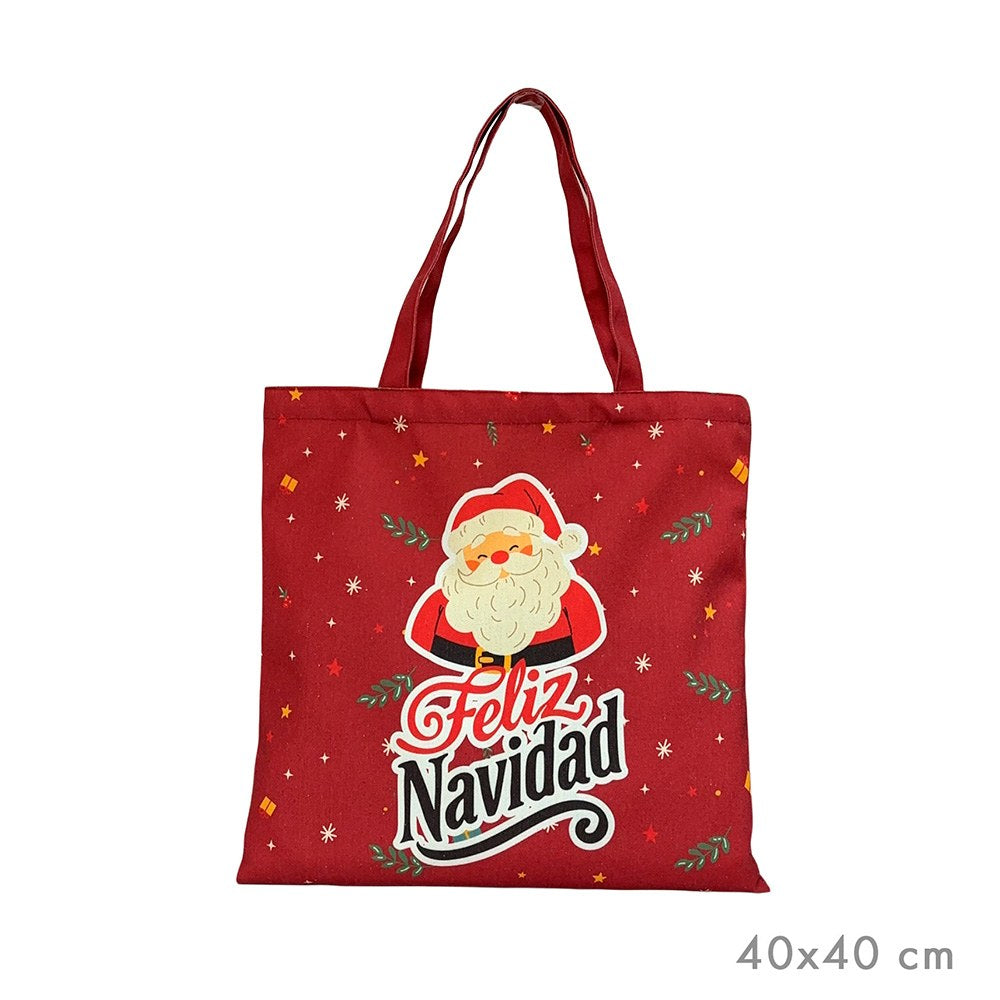 Bolsa de tela papa noel 40 x 40 cm