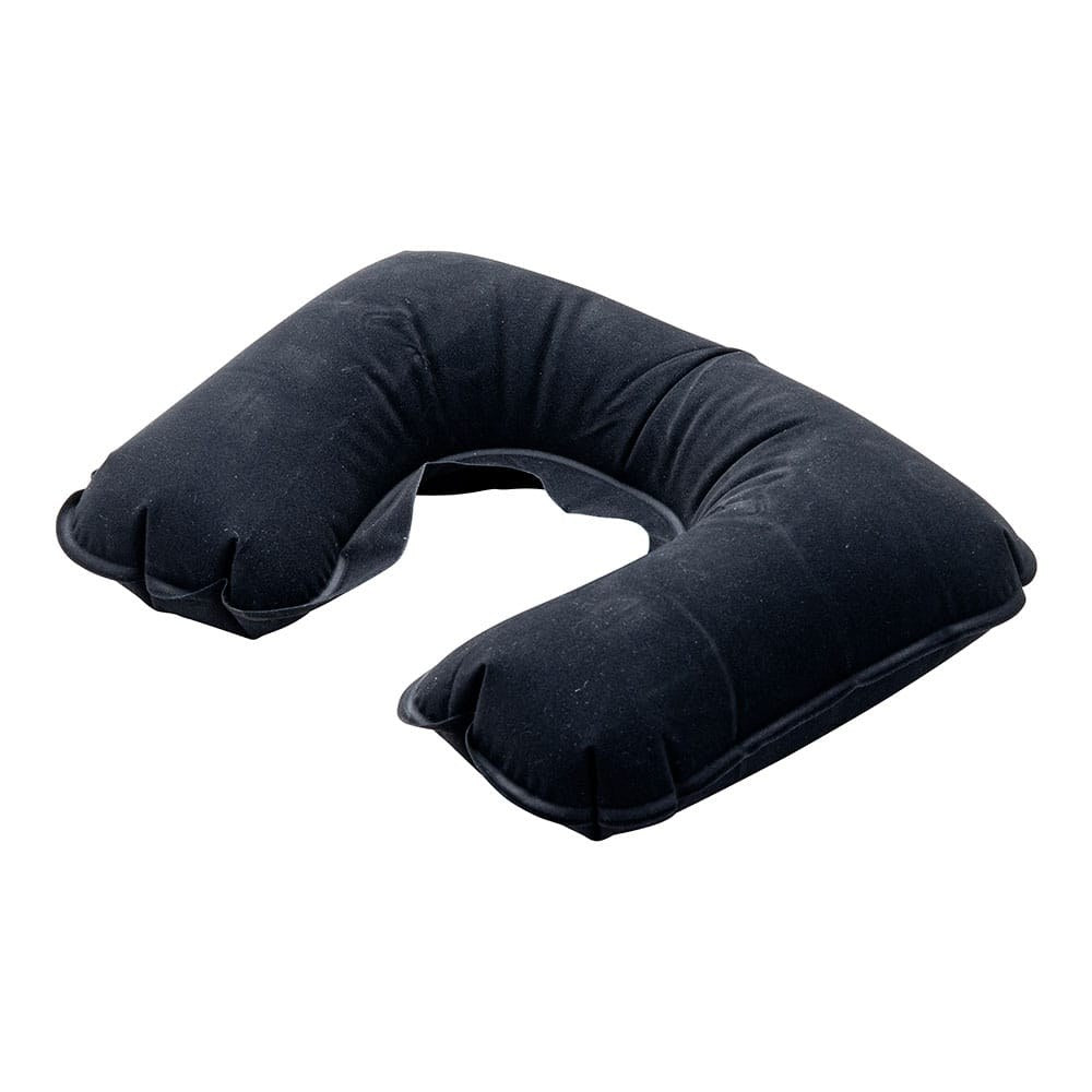 Almohada cervical hinchable + antifaz de viaje