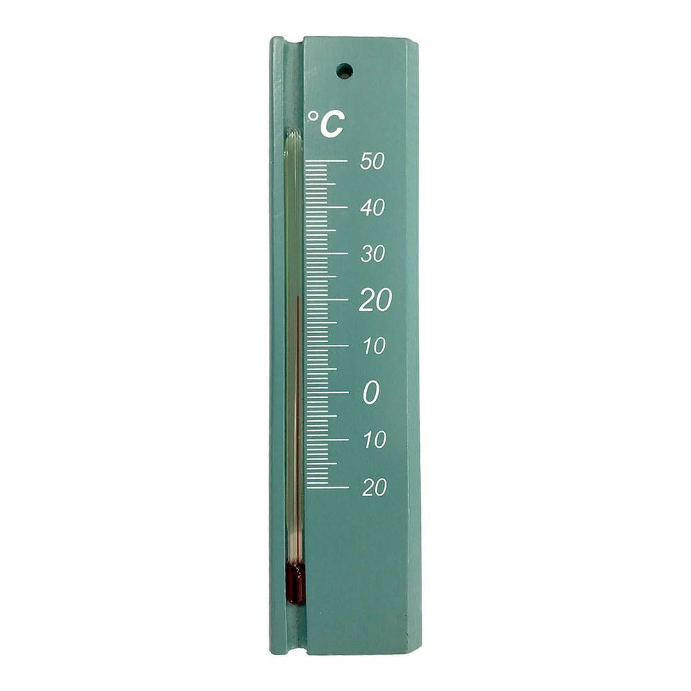 Termómetro de madera 14,5 cm, colores surtidos
