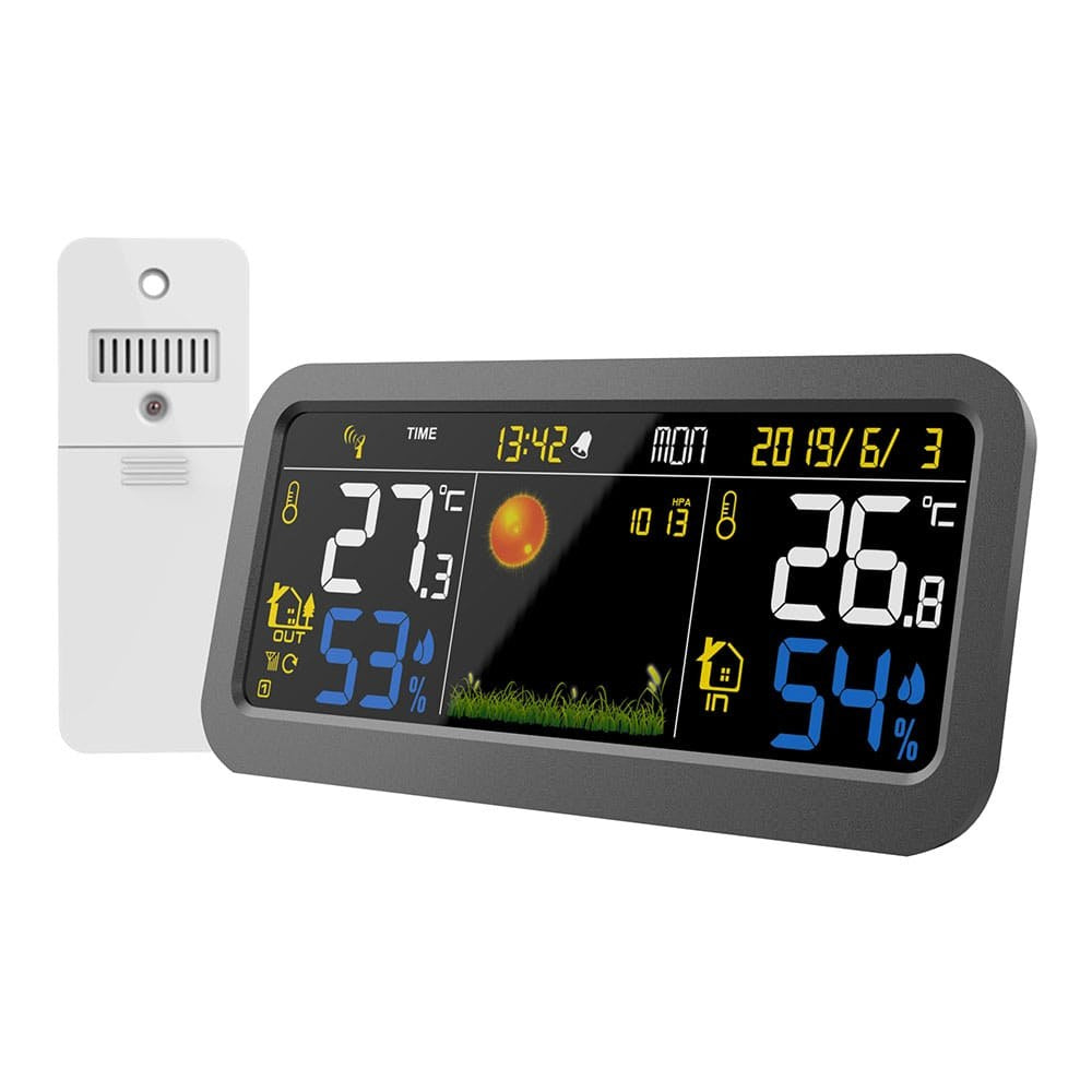 Estación meteorológica con sensor exterior