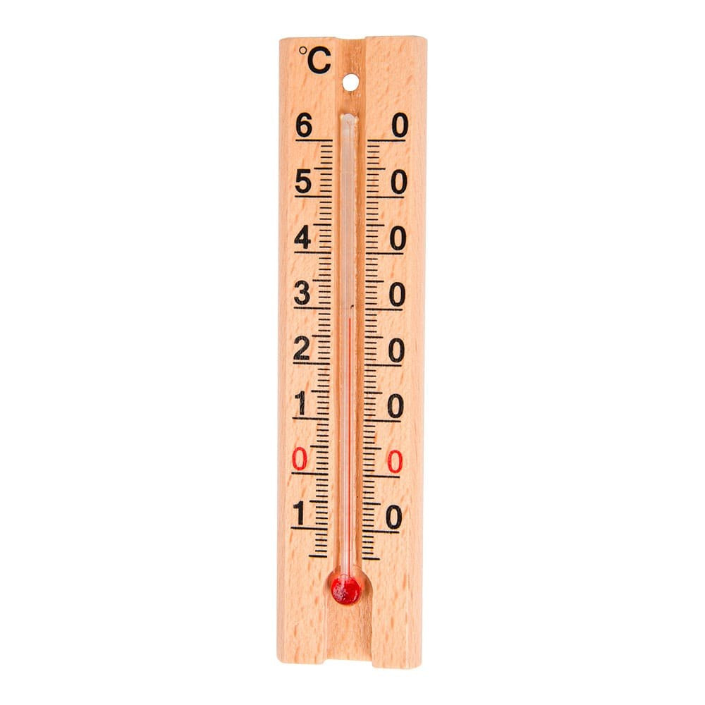 Termómetro madera sin mercurio, 13,5 cm