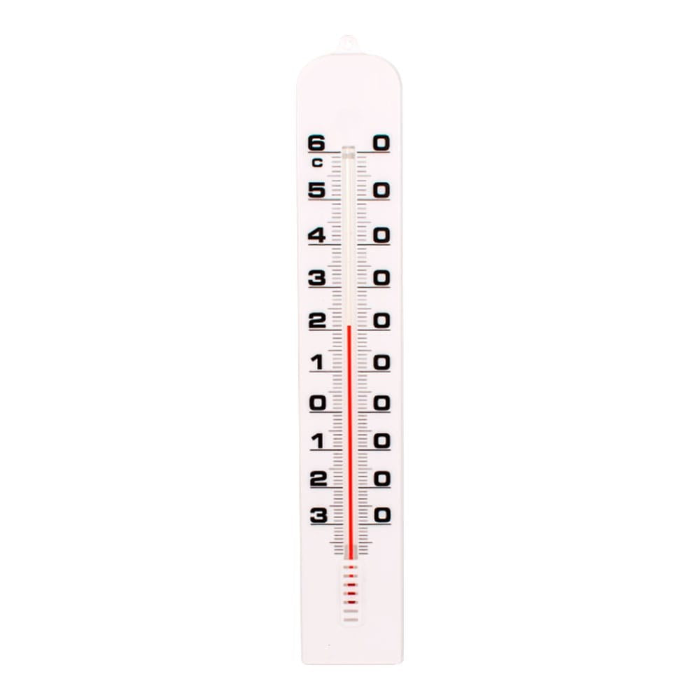 Termómetro de plástico, 41 cm, blanco