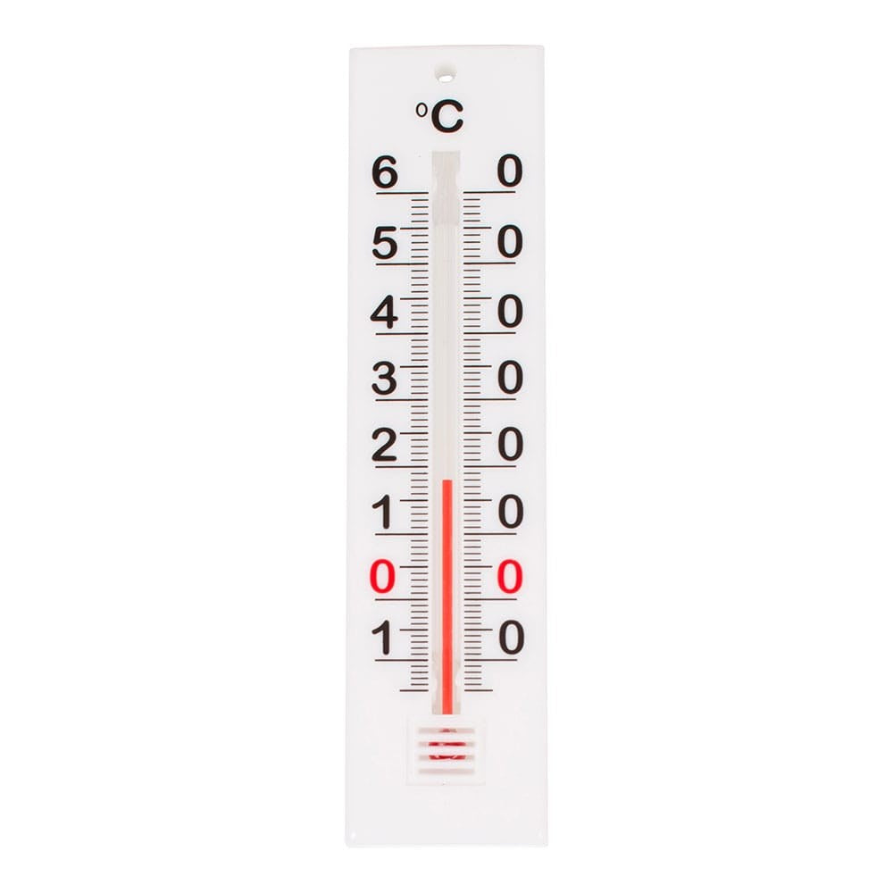 Termómetro de plástico, 14 cm, blanco