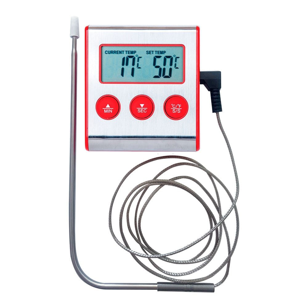 Termómetro de horno con sonda cableada de 150 mm