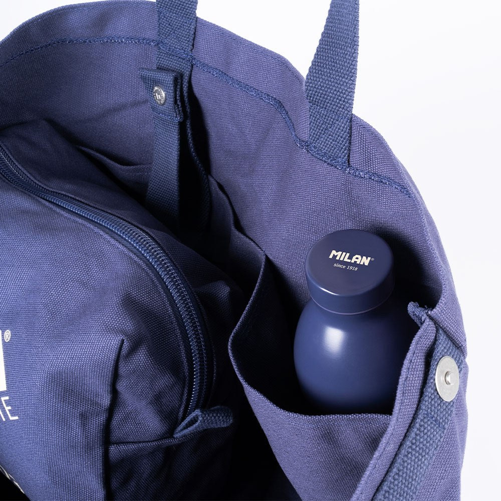 Bolso tote bag, colección gigante 403 since 1918, azul marino, 51 x 21,5 x 40,5 cm