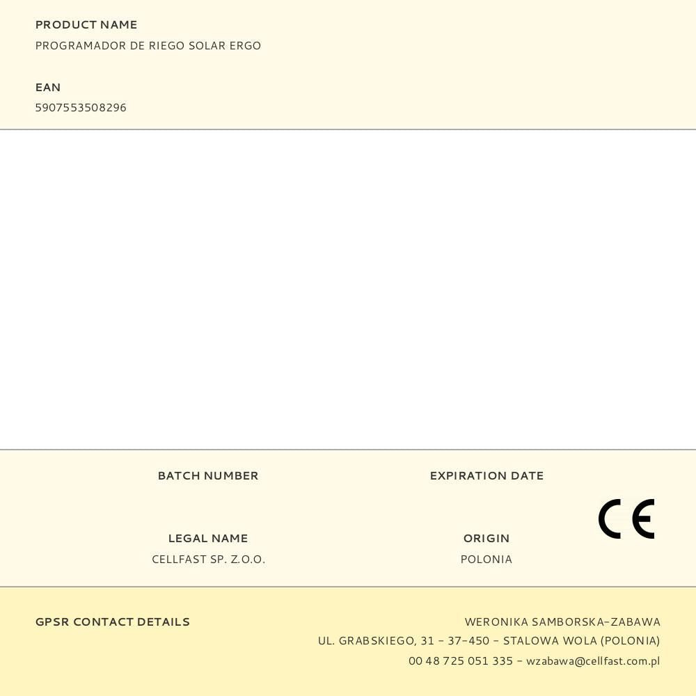 Programador de riego solar energo