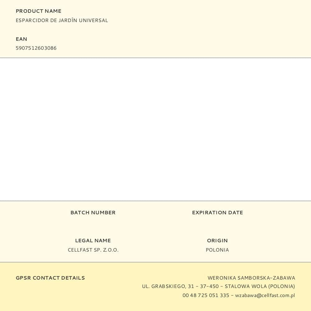 Esparcidor de jardín universal