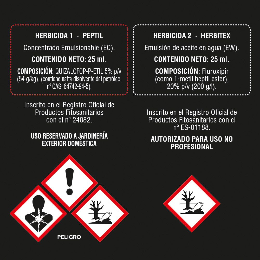 Herbicida total sistémico duopack 25 ml + 25 ml