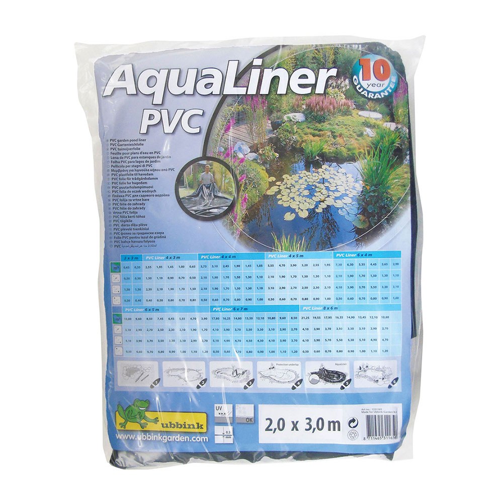 Lona de pvc para cualquier tipo de estanque, negra, aqualiner, 2 x 3 m