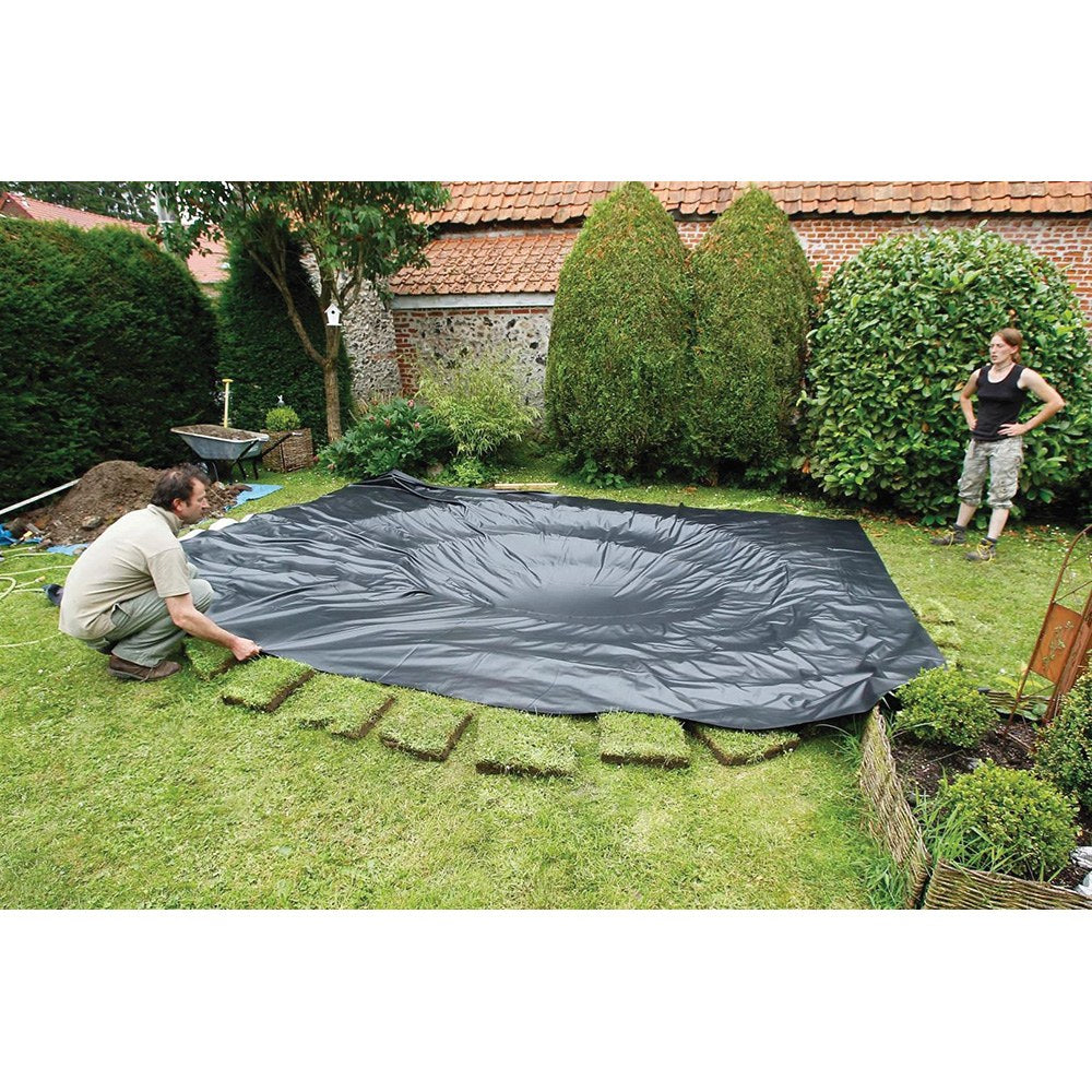 Lona de pvc para cualquier tipo de estanque, negra, aqualiner, 2 x 3 m