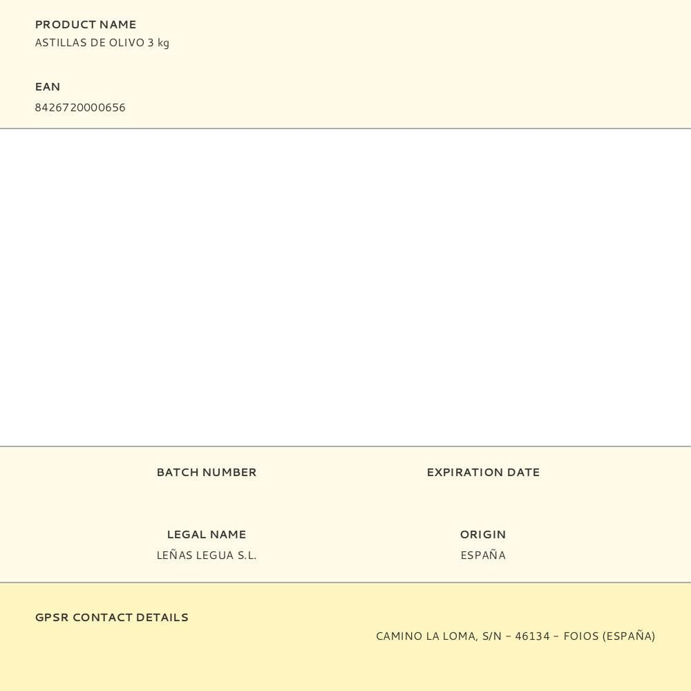 Astillas de olivo 3 kg