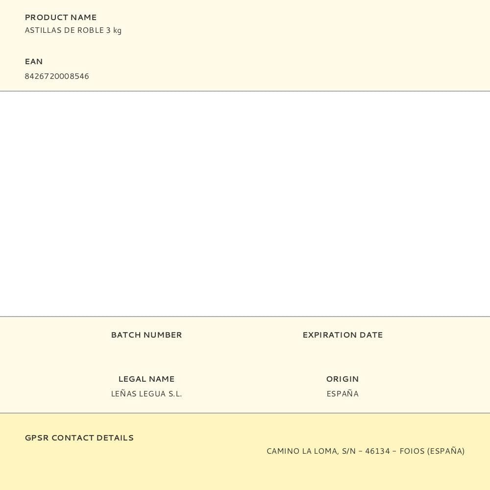 Astillas de roble 3 kg