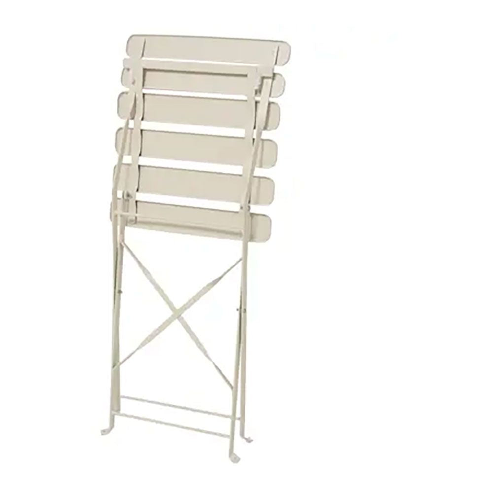 Conjunto de mesa y 2 sillas helsingborg, plegables, de acero, blanco