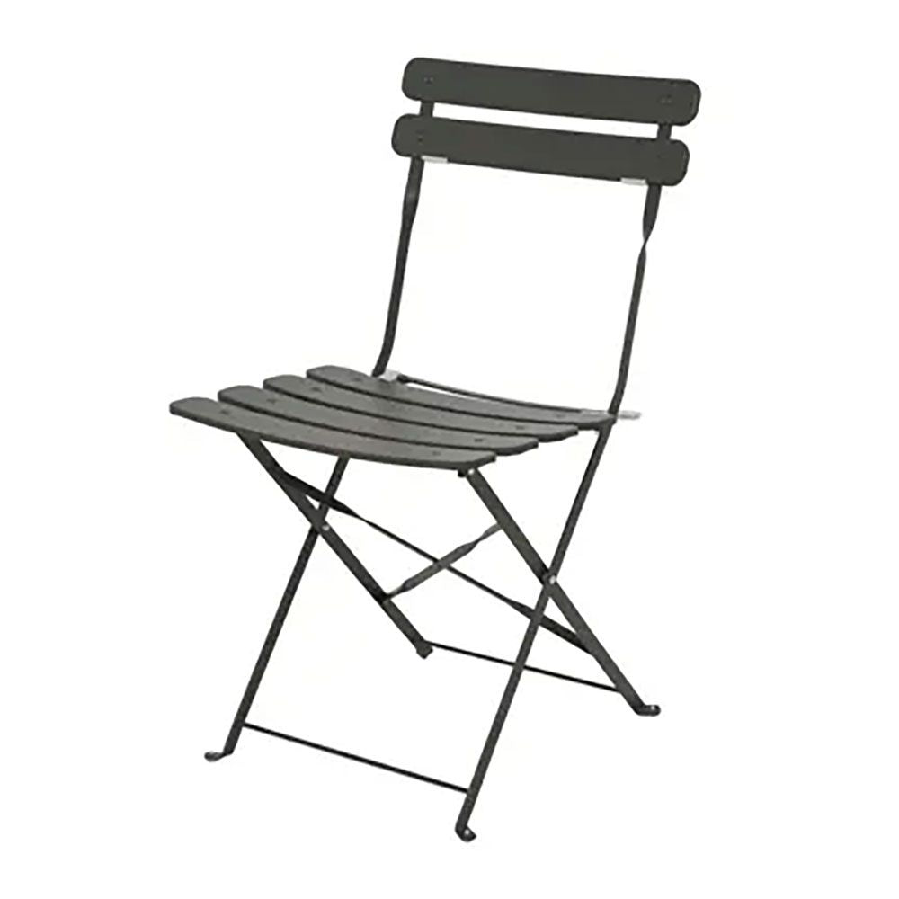 Conjunto de mesa y 2 sillas helsingborg, plegables, de acero, gris antracita