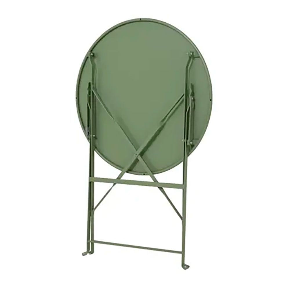 Conjunto de mesa y 2 sillas helsingborg, plegables, de acero, verde