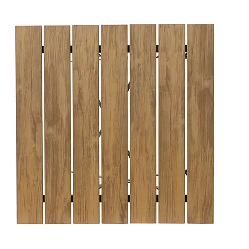 Conjunto de mesa y 2 sillas leeds, plegables, madera, marrón