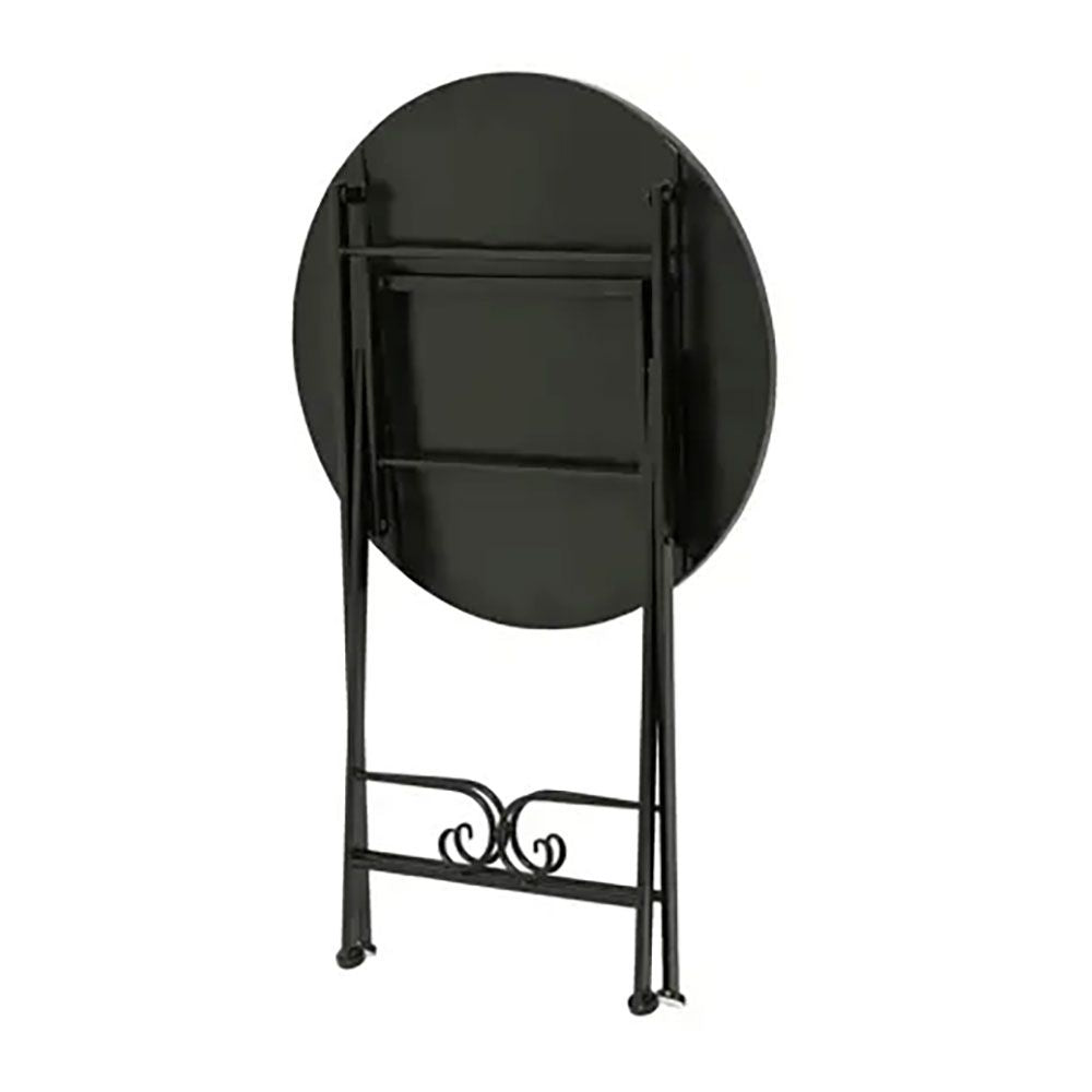 Mesa metálica/mosaico plegable atenas color negro para exterior ø58 x 75 cm