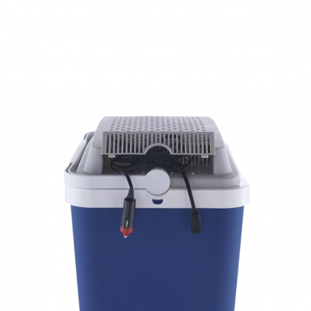 Nevera de camping termoeléctrica 12 v, 24 l, color azul, 40 x 39,5 x 41 cm
