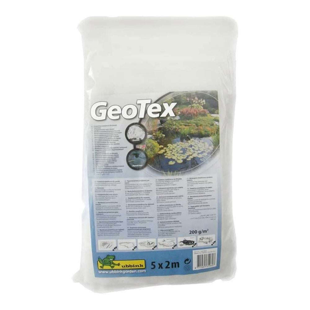 Base blanca de seguridad sintética para estanques, geotex. 5 x 2 m, 200 g/m²