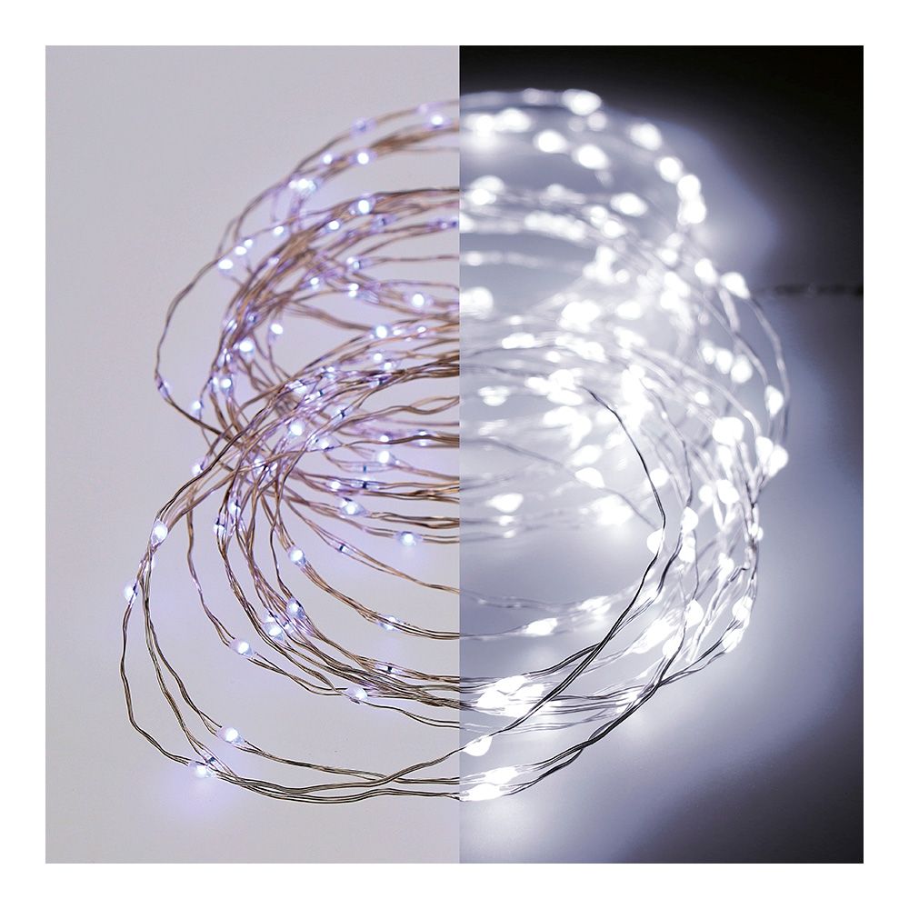 Guirnalda micro led 180 led, multifunción, luz fría, exterior, 9 m
