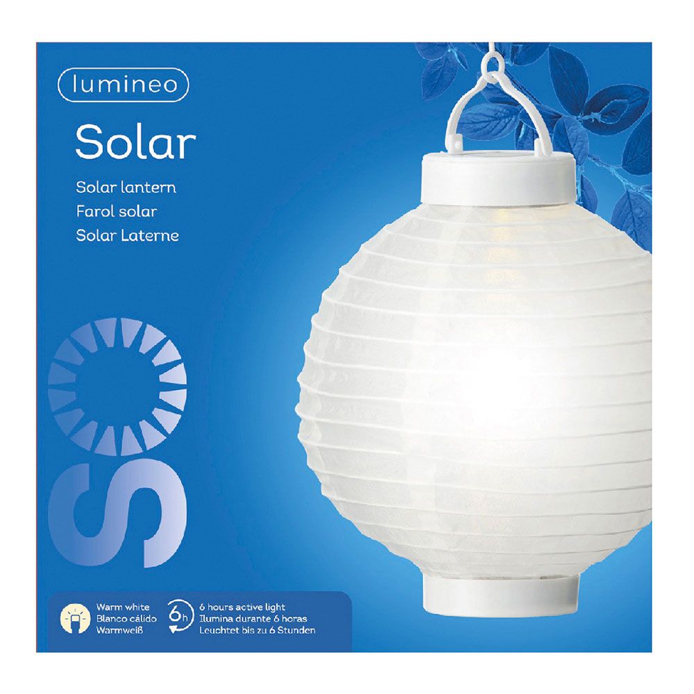 Farolillo solar blanca ø20 x 23 cm