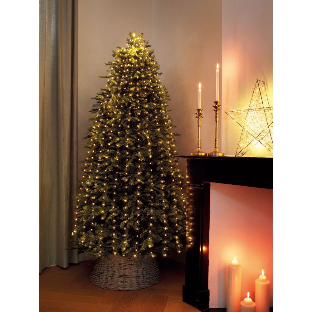 Guirnalda micro led para árbol de 180 cm, 408 leds, luz fría, exterior, 6,8 m