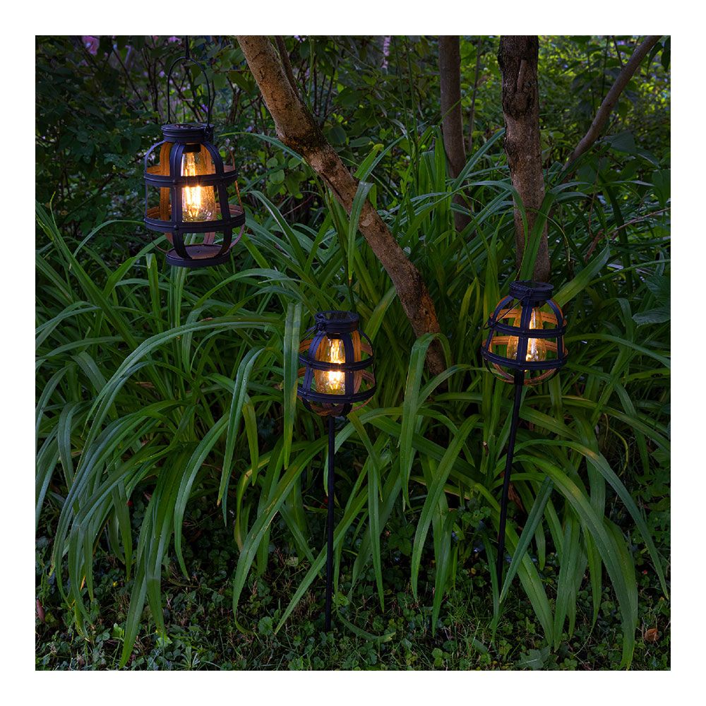 Luces solares de jardín vintage lumineo, 3 uds