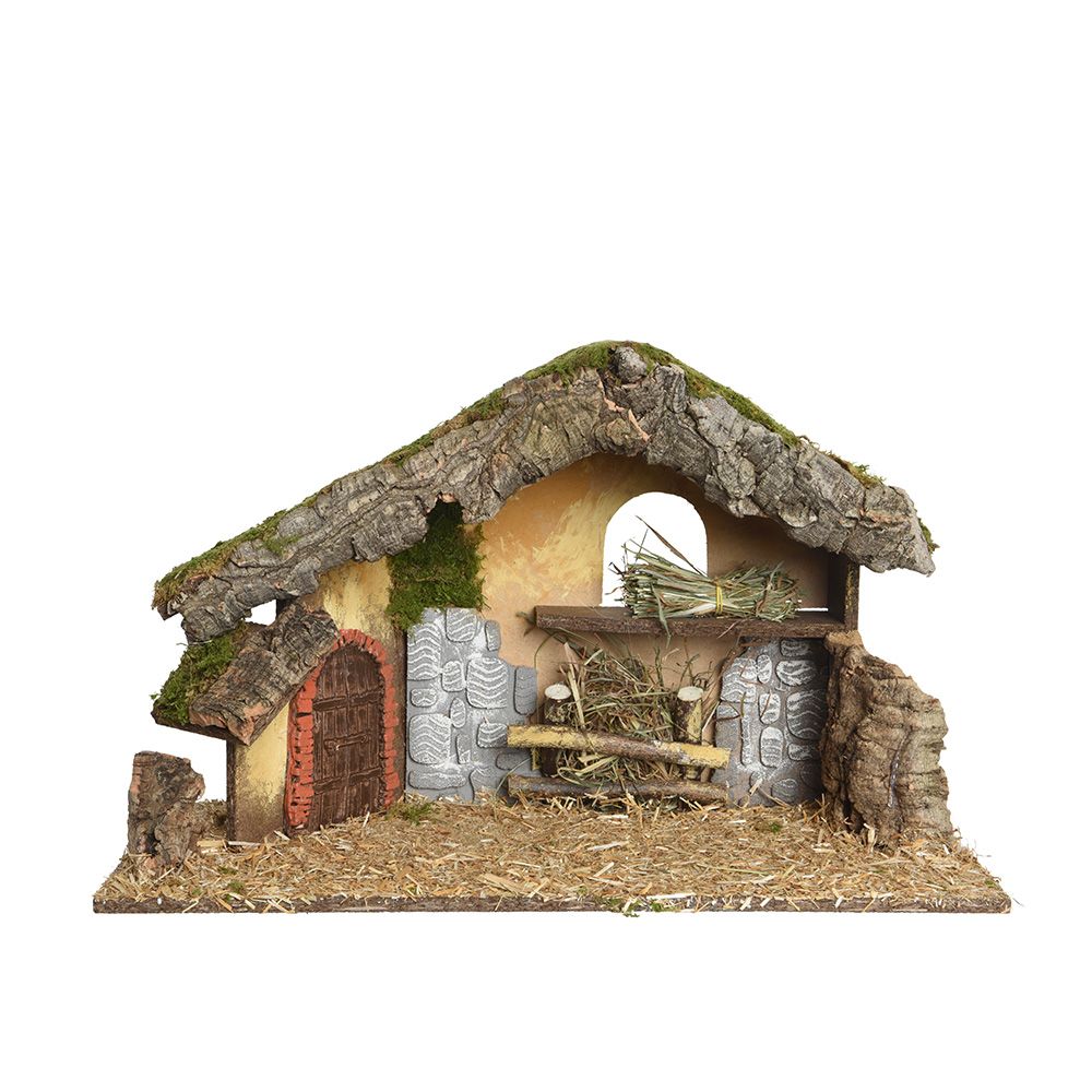 Establo vacío para belén 50 x 22 x 31 cm