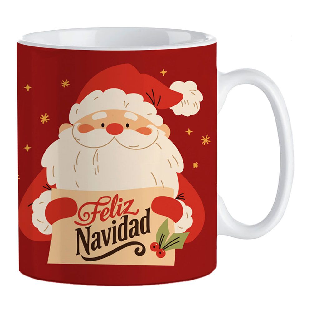 Taza papa noel 330 ml en caja regalo, modelos variados