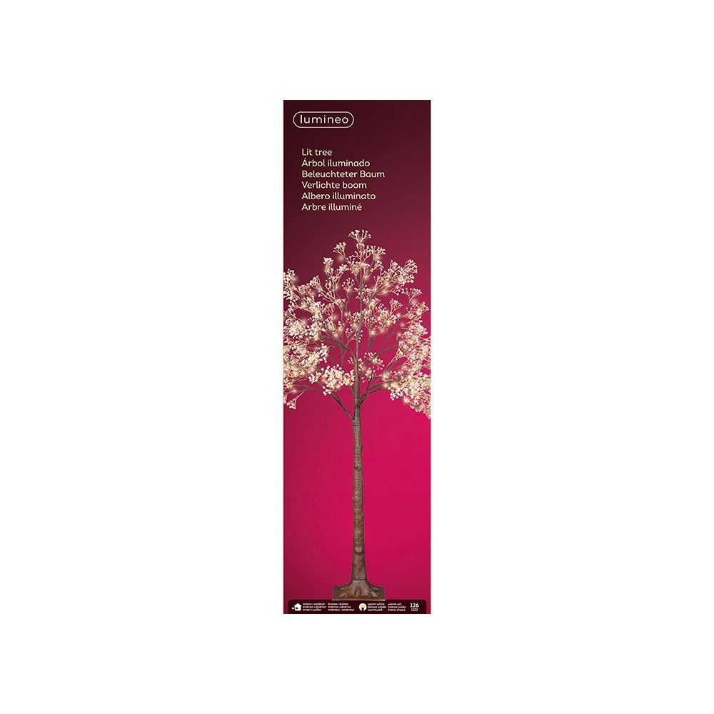 Arbol led gypsophila purpurina ip44 150cm